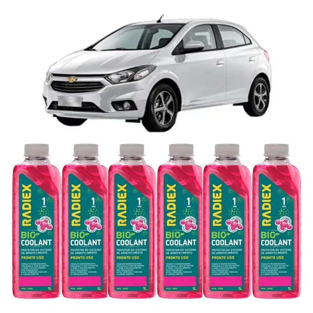 6 Litros Aditivo Radiador Para Arrefecimento Chevrolet Onix