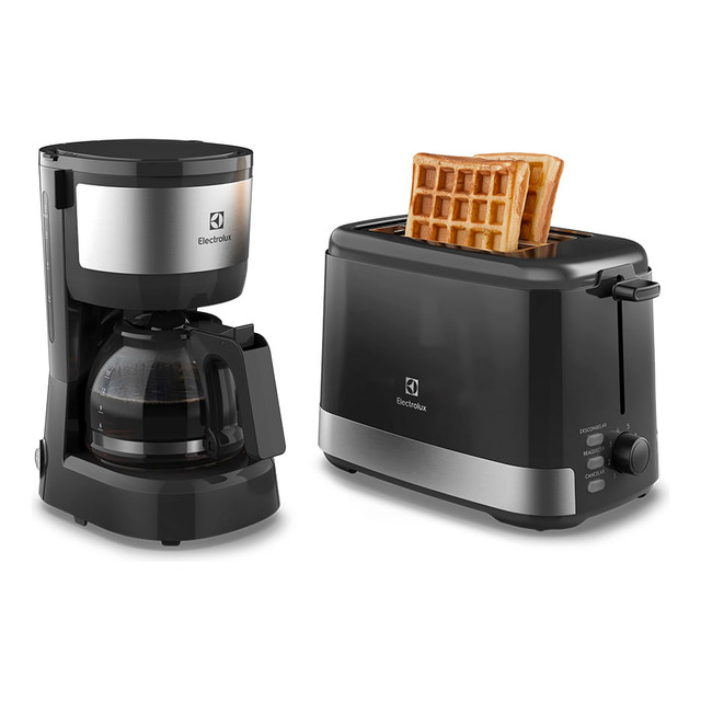 Cafeteira 15 Xícaras E Torradeira Elétrica 8 Níveis Elec Granite Gray 220v