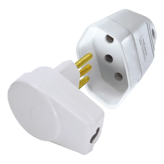Plug Macho E Fêmea 20a Kit Tomada Para Extensão 2p+t Oferta