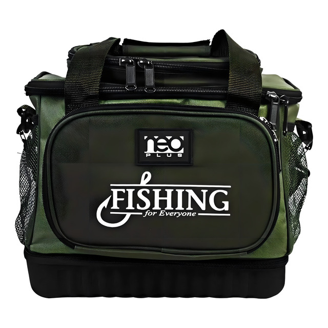 Bolsa De Pesca Neo Plus Fishing Marine Sports Com Nota Cor Verde Desenho Do Tecido Verde Bolsa De Pesca Neo Plus Fishing Marine Sports Com Nota Cor Verde Desenho Do Tecido Verde