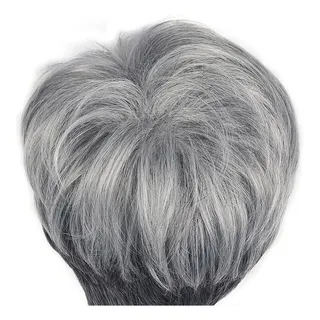 Peluca En Forma De S, Pelo Corto Y Rizado, Peluca Parcial Gr Peluca En Forma De S, Pelo Corto Y Rizado, Peluca Parcial Gr