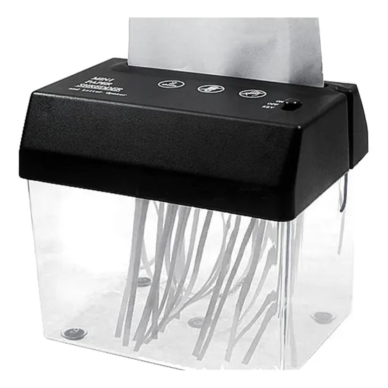 Trituradora De Papel Eléctrica Portátil Con Batería Usb Shre