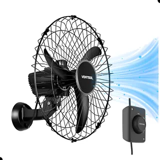 Ventilador Osc Parede 50cm 3 PĂĄs Preto Ventisol Bivolt 200w Ventilador Osc Parede 50cm 3 PĂĄs Preto Ventisol Bivolt 200w