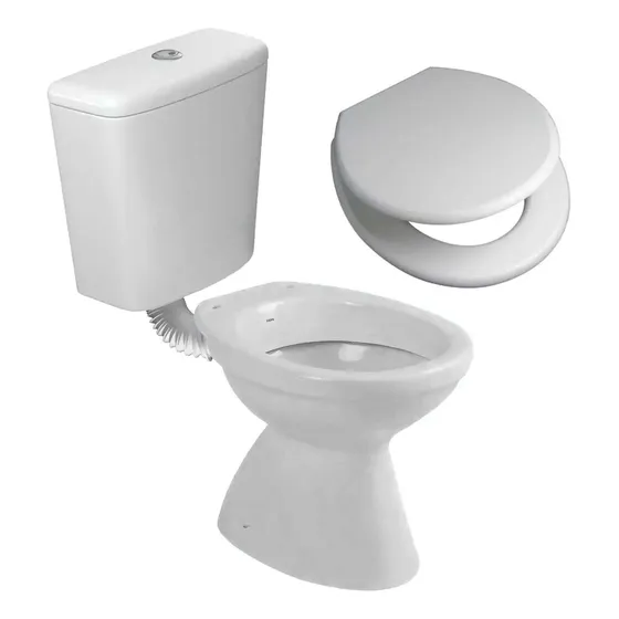 Inodoro Con Mochila Italiana Capea Prima  Loza Tapa Colgar