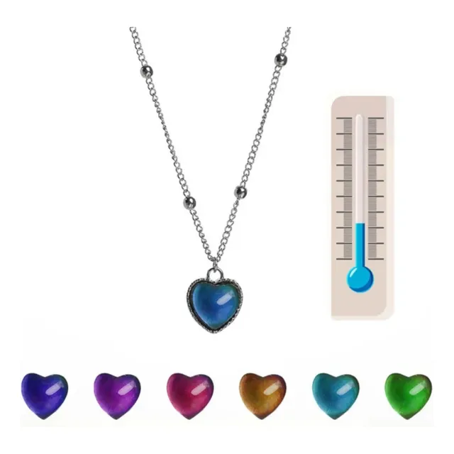 Collar Corazón De Sentimientos Cambia De Color Emociones