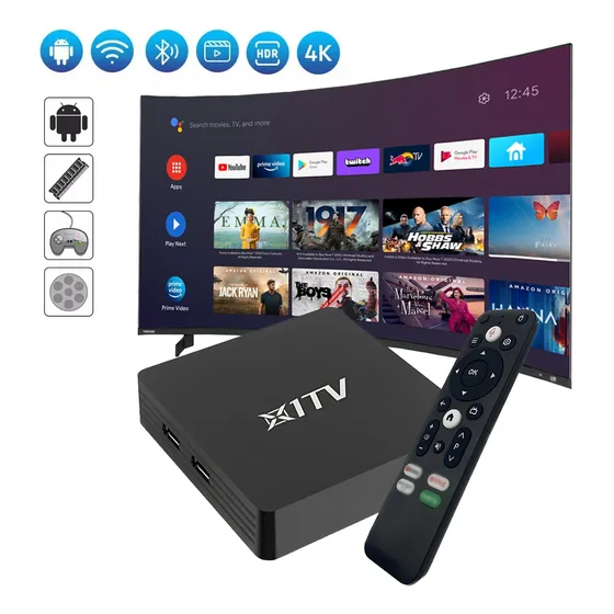Keyuan Smart Tv Box 4k 64gb Negro Con Control Por Voz