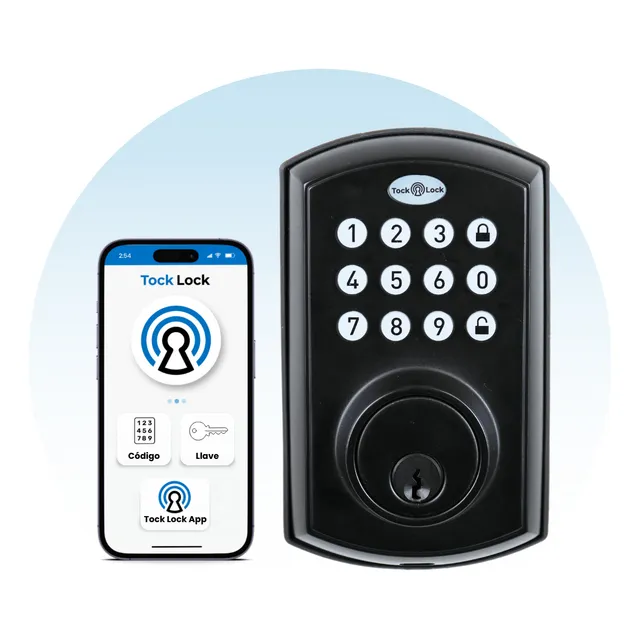 Cerradura Inteligente Chapa Digital Puerta Exterior Tock Lite Negro TL