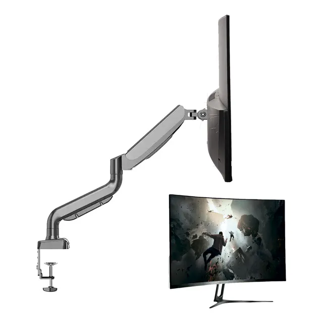 Monitor Xzeal 23.8  Panel Curvo +  Soporte Debrazo Ajustable
