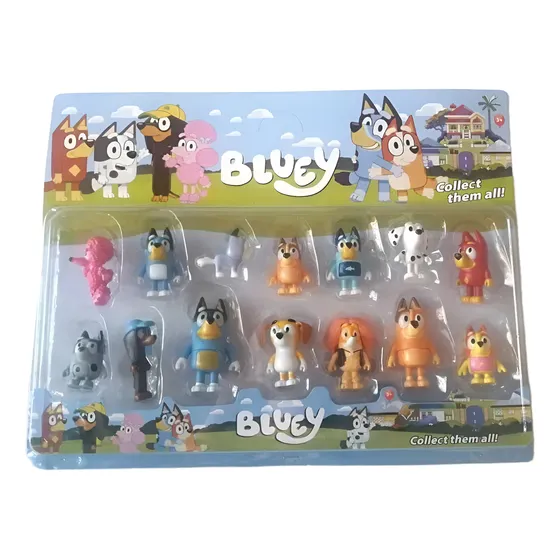 Set Figuras Bluey Y Bingo 14 Personajes Genérico