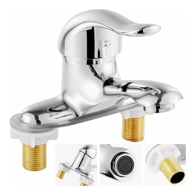 Llave Mezcladora Monomando Inoxidable Lavabo P/ Cocina Baño