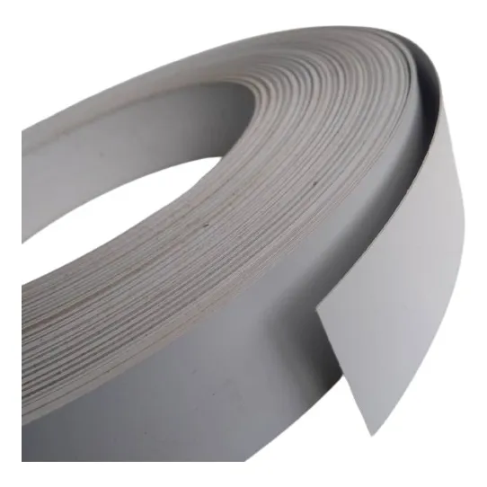 Tapacanto De Pvc Gris Cristal Claro Satinado 10 Metros 33 Mm