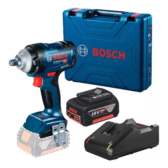 Llave de impacto de batería Bivolt sin escobillas Gds 18v-400 de 4 Ah