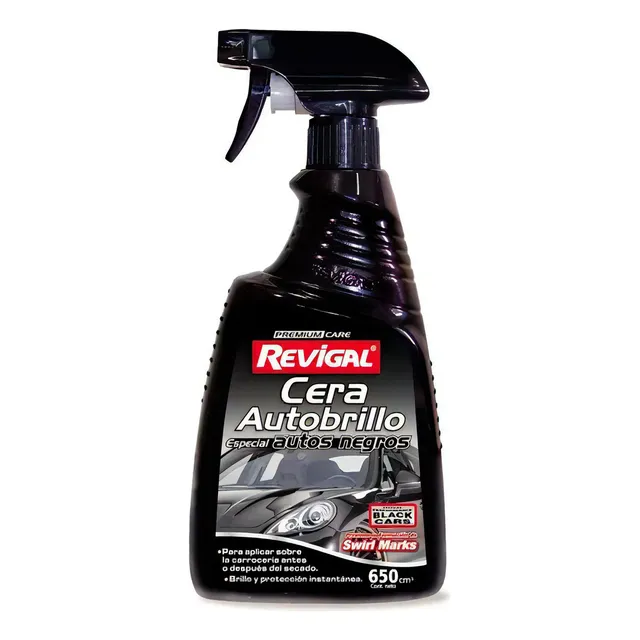 Cera Autobrillo Autos Negros 650 mL Marca Revigal