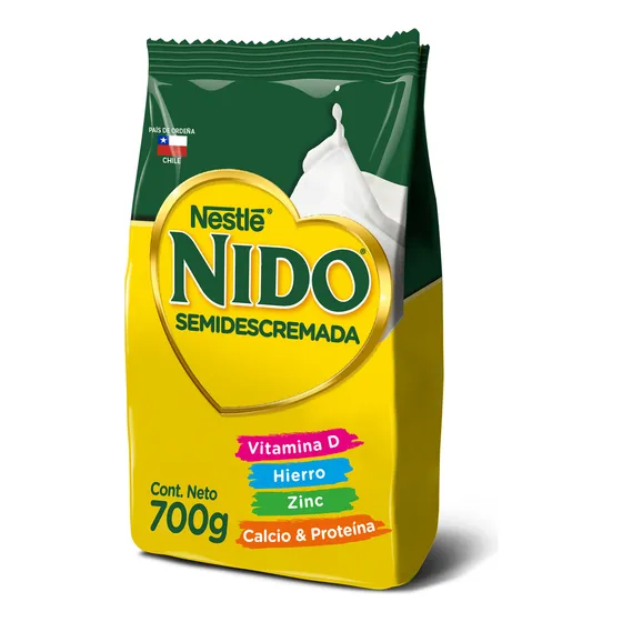 Leche en polvo NIDO® Semidescremada Bolsa 700g