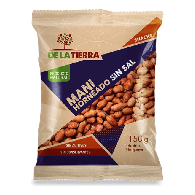 Maní Horneado S/sal De La Tierra 150 Grs