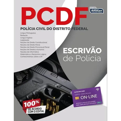 Policia Civil Do Distrito Federal - Alfacon 1 Ed: Escrivão De Polícia, De Equipe Alfacon. Editora Jafar Sistema De Ensino E Cursos Livres S/a, Capa Mole, Edição 1 Em Português