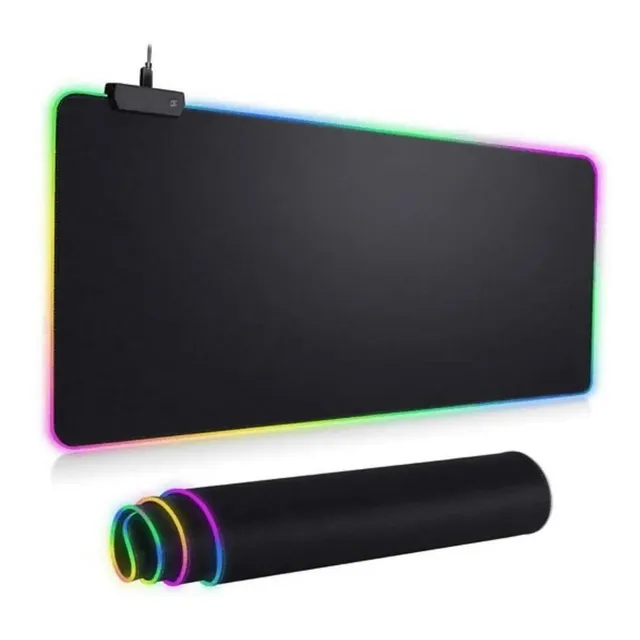 Mouse Pad Gamer Usb Led Rgb Antideslizante 80x30cm