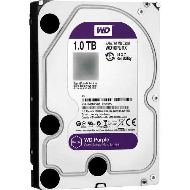 interno Western Digital WD Purple WD10PURX 1TB púrpura