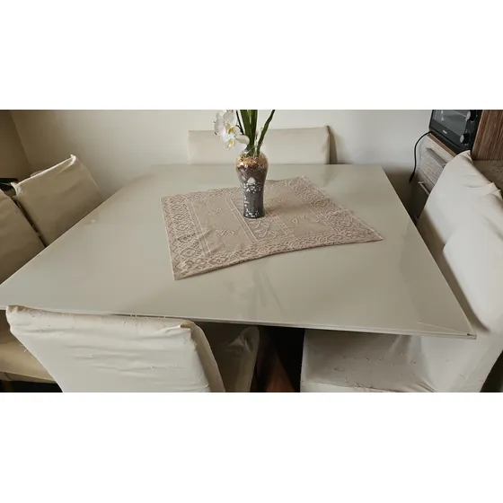 Mesa Com 8 Cadeiras ...cadeiras Ainda No Plástico