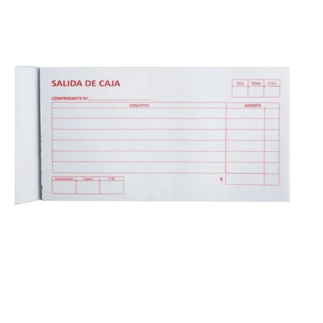 Formulario Salida De Caja En $ (pesos)