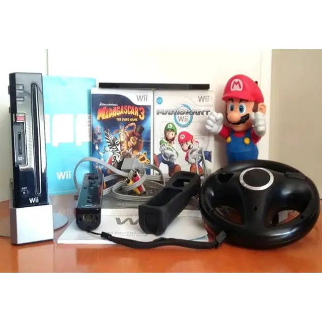 Consola Nintendo Wii+2 Video Juegos Mario Kart Y Madagascar