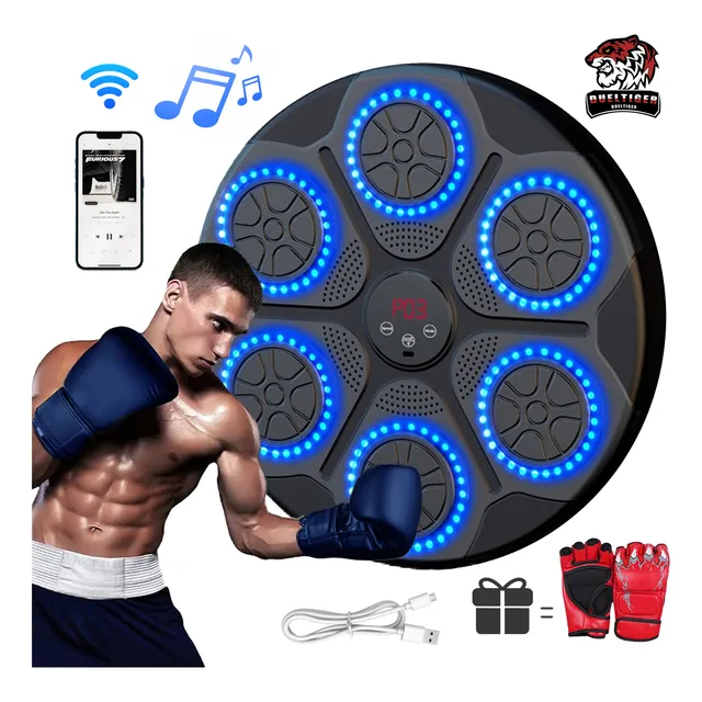 Máquina Boxeo Musical Inteligente Bluetooth Montado En Pared