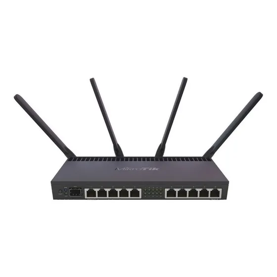 Roteador MikroTik RouterBOARD RB4011iGS+5HacQ2HnD-IN preto