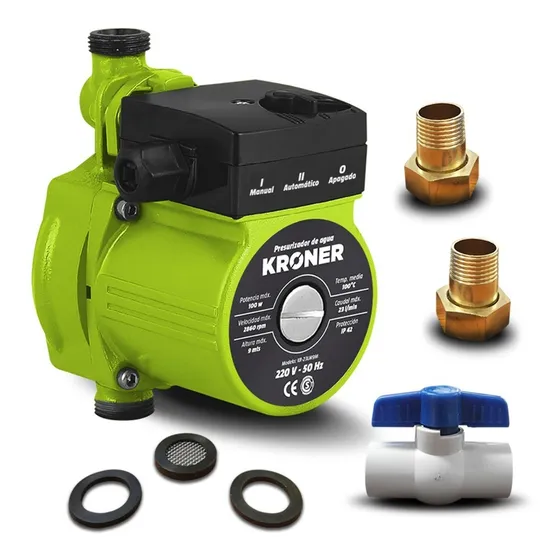 Bomba Presurizadora De Agua Elev 9mt 100w Kroner C/ Válvula