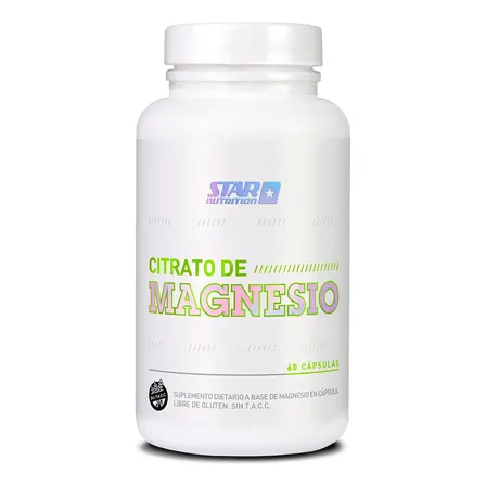 Citrato De Magnesio X 60 Capsulas - Star Nutrition Sabor Sin sabor