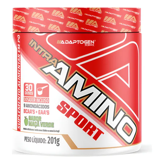 Intra Treino Amino Sport 196g Adaptogen 9 Aminos Eaa + Bcaa