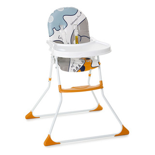 Cadeira Cadeirão Alimentação Bebe Dino Criança - Galzerano Cor Branco/azul Cadeira Cadeirão Alimentação Bebe Dino Criança - Galzerano Cor Branco/azul