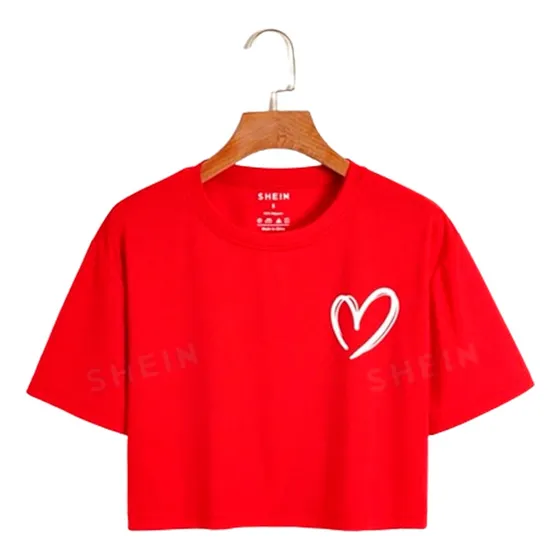 Top Shein Casual Estampado Algodón Mujer