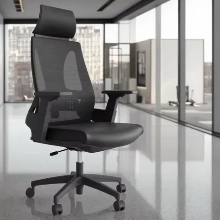 Cadeira Presidente Ergonômica Certificada Nr17 Toledo Preto Mesh