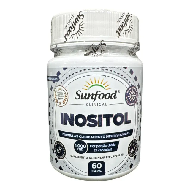 Inositol 1000 mg 60 cápsulas Sabor neutro Sunfood Clinical