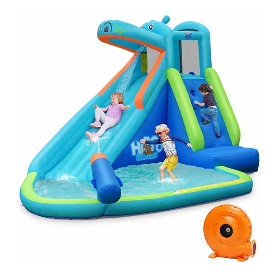 Glacer Casa Inflable Tobogan Acuatico Salto Hipopotamo