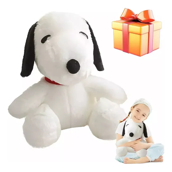 Peluche Snoopy Clásico Color Blanco 25cm