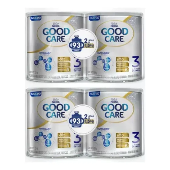 Leche Good Care 3 Nestlé 4 Latas 1.5 Kg Fórmula Infantil