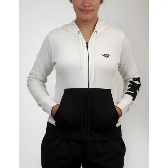 Pony Mujer Campera C/capucha Y Bolsillos Contraste