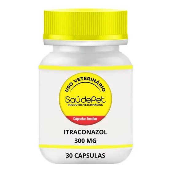 Itraconazol 300mg Pote Com 30 Cápsulas - Uso Veterinário