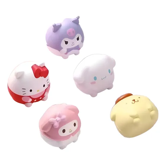 Sanrio Squishies 6.5cm - Bola Antiestrés Kawaii 5 -unidades-