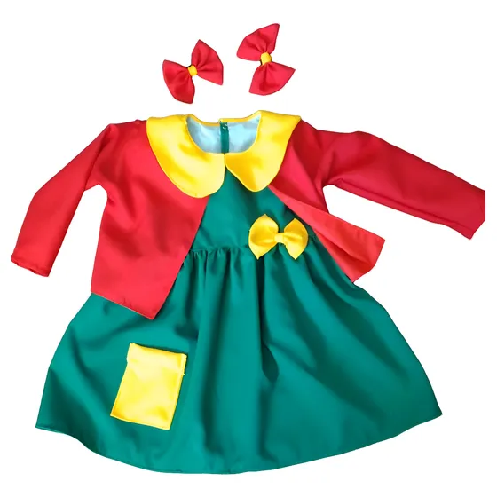 Disfraz Vestido La Chilindrina Niña Bebe 