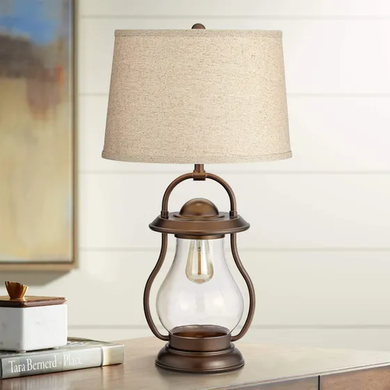 Lampara Mesa Rustica Industrial Luz Nocturna Estilo Edison