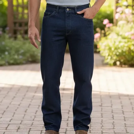 Calça Jeans Masculina Tradicional Básica Corte Reto Mzoco