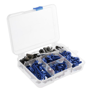 Kit De Tornillos De Clips De Sujeción De Motocicleta Azul Kit De Tornillos De Clips De Sujeción De Motocicleta Azul