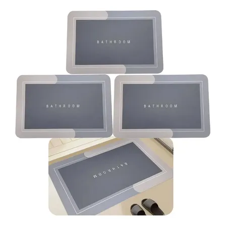 Kit3 Tapete Super Magico Antiderrapante Banheiro Absorvente