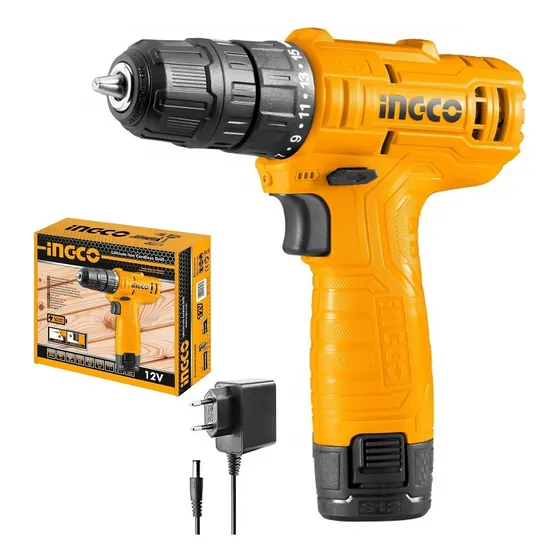 Taladro Atornillador Inalambrico 12v 1bateria Destornillador Color Amarillo