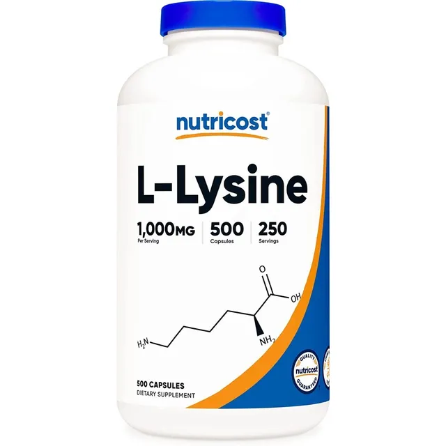 Original Nutricost L-lisina L-lysine 1000 Mg, 500cap, 250ser