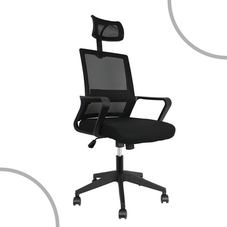 Cadeira De Escritório Giratória Evlx Mesh Diretor Reforçada Cor Preto Cadeira De Escritório Giratória Evlx Mesh Diretor Reforçada Cor Preto