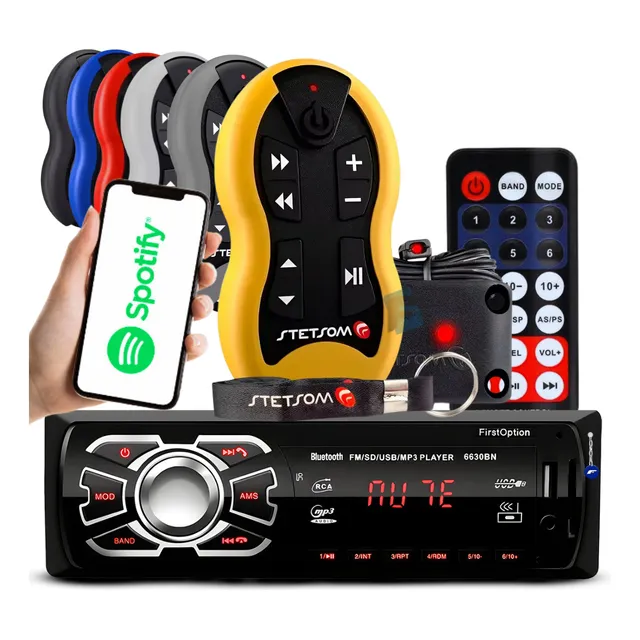 Aparelho Som  Bluetooth Sem Toca Cd + Controle Stetsom 200m