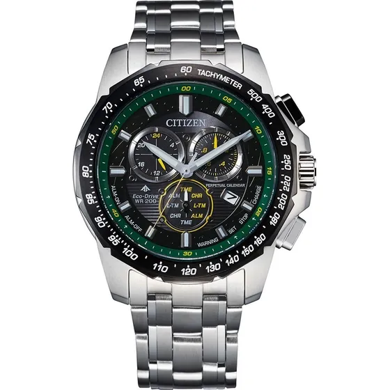 Reloj Citizen Promaster Mx Silver Original Hombre Color De La Correa Plateado Color Del Bisel Negro